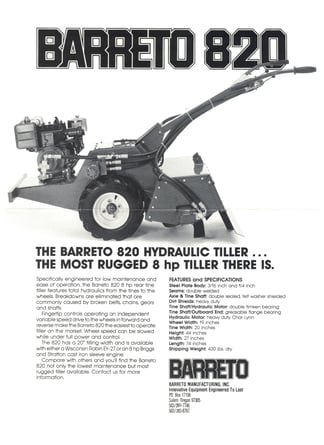 Old Barreto 820 sales flyer